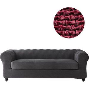 Belmarti® Bankhoes Milan Chester - 140cm tot 180cm breed - Rood - Antistatisch en Ademend Katoen - Chesterfield Banken - Premium Belmarti® kwaliteit
