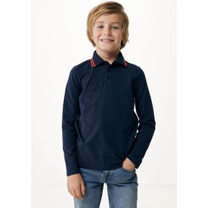 Mexx Basic Long Sleeve Polo With Contrast Tips - Jongens Kleding - Navy - Maat 122-128