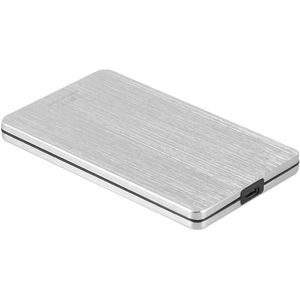 EGoods - Draagbare externe harde schijfbehuizing USB3.1 voor pc, laptop, computer - Zilverkleurig met 2,5 inch formaat.