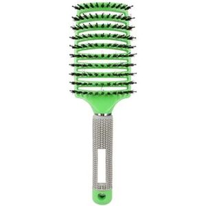 Go Go Gadget - Anti-Klit Haarborstel - Ontwarren - Detangler - Anti slip handgreep - 1 stuk - Groen