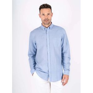Pre End heren overhemd - Frey - blue uni - lange mouwen - maat L