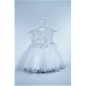Prinsessen/doop/communie/feestkleedje voor meisjes - wit - 4 jaar