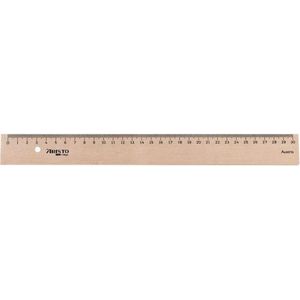 Aristo liniaal - 30cm - hout - met metaalinleg - AR-23330