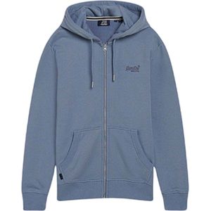 Superdry Essential Logo Ub Sweatshirt Met Volledige Rits Blauw M Man