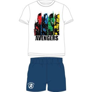 Avengers shortama/pyjama wit/blauw maat 134/140