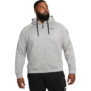 Nike therma-fit mens full-zip fit in de kleur grijs.
