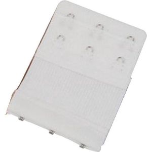 Beha Verlengstuk / Verlenger 3 Haaks met Elastiek Wit