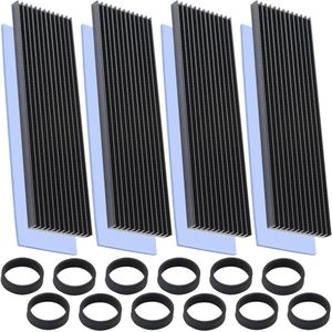 M.2 SSD-koellichaam 2280 met NVMe thermische siliconen pad - Zwart (4 stuks)