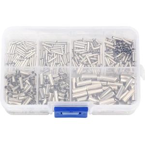 Niet-geïsoleerde Adereindhulzen assortiment - 0.5-6.0mm - 600-Delig