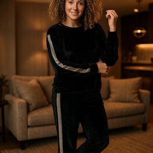 Velvet Twosie / Huispak / Twinset GLAMOURISTA - Grijs / Zilver - Polyester - Maat S