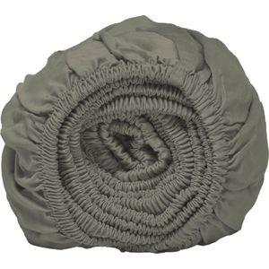 Coco & Cici - Bamboe Hoeslaken 200 X 200 cm - 2 Persoons Beddengoed - Olijfgroen - Elastiek Rondom