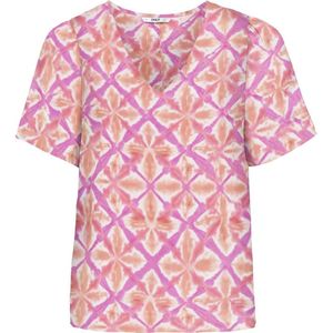 Only T-shirt Onlalma Life Vis S/s V-neck Top Aop 15273136 Sachet Pink/559 Marley Dames Maat - XL