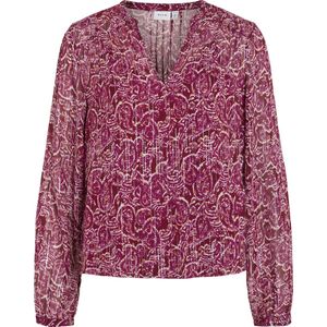 Vila - Viganza - Top - Rood - Lange Mouwen