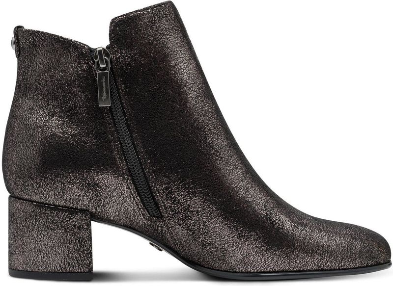 Tamaris - Essentials - Enkellaarsje - Metallic - 5 cm Blokhak