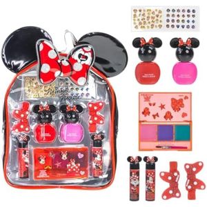Minnie Mouse Cosmetische Make-up Gift Bag Set - Bevat Lip Gloss, Nagellak & Haaraccessoires voor Meisjes, Leeftijden 3+ - Ideaal voor Feestjes, Logeerpartijen & Makeovers