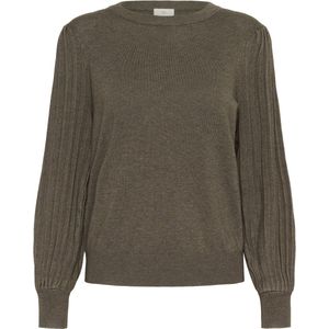 Kaffe - KALone - Gebreide Trui - Bruin Gemêleerd - Lange Mouw