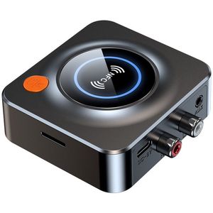 Bluetooth 5.1-ontvanger met RCA 3,5 mm AUX-jackadapter, draadloze audio-ontvanger Geschikt voor stereosystemen, basmodus en ingebouwde batterij, bereik tot 30 m, Geschikt voor het thuis afspelen van hifi-muziek.