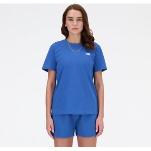 New Balance Jersey Small Logo T-Shirt Dames T-shirt - Blauw AGATE - Maat XL