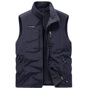 Fleece Vest voor Heren - Waterdicht, Warm, Mouwloos Jack met Zakken - Omkeerbare Bodywarmer voor Outdoor Sport