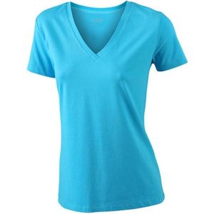 James and Nicholson Dames/dames Rekken V-hals Tee (Turquoise)