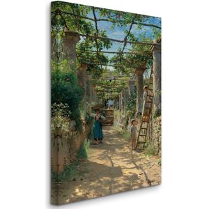 Peder Mørk Mønsted - In the Shadow of an Italian Pergola - In de schaduw van een Italiaanse pergola (1884) - 3:2