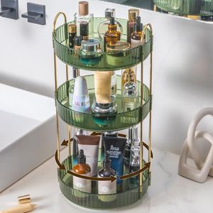 Goodivery ® Compact en Draaibare Make-up Organiser voor Badkamer en Slaapkamer met Drie Lagen