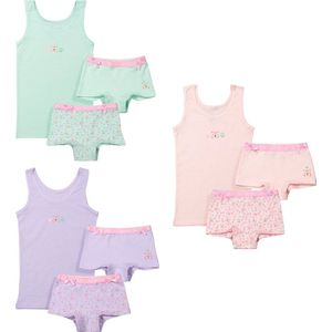 Funderwear - kleuter/kinder/tiener - Ondergoed sets - meisjes - Tiger/Tijger - 3 sets - maat 92/98