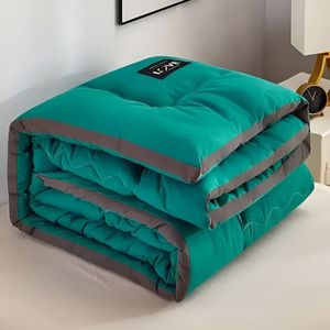 Winterdekbed Dikker Warm Bed Deken Dubbel Bed Hoes Zacht Dekbed Thuis Microfiber Nordic Quilts Met Vulling 150x200cm 2Kg Green