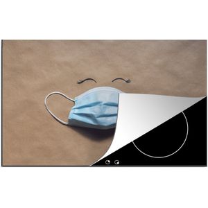 KitchenYeah® Inductie beschermer 77x51 cm - Flat lay mondkapje - Kookplaataccessoires - Afdekplaat voor kookplaat - Inductiebeschermer - Inductiemat - Inductieplaat mat