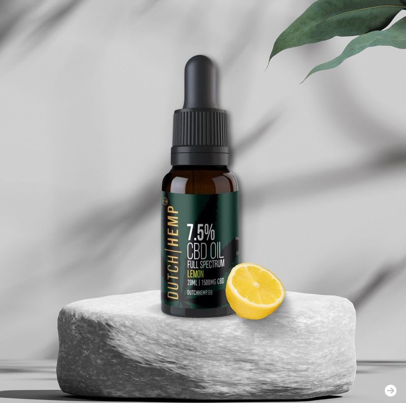 Dutch Hemp CBD-olie 7,5% - 20 ml - Lemon - Full spectrum