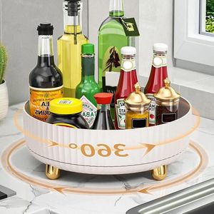 360° draaiende make-up organizer voor huidverzorging en parfumorganisatie - wit