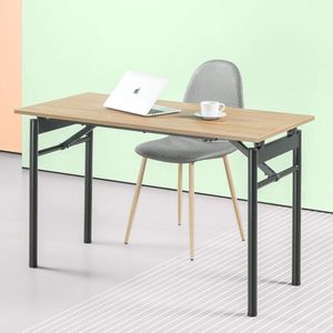 Bureautafel 119x60x74cm - Opklapbaar bureau van metaal en hout