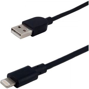 Fontastic DAAP501 Oplaad/DataKabel USB-A 2.0 naar Lightning - MFI - 1.2 m - Zwart