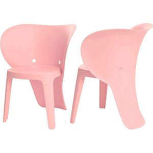 Simpletrade Kinderstoel - Stoelen - Olifant - Set van 2 - Roze - 48x55x41 cm