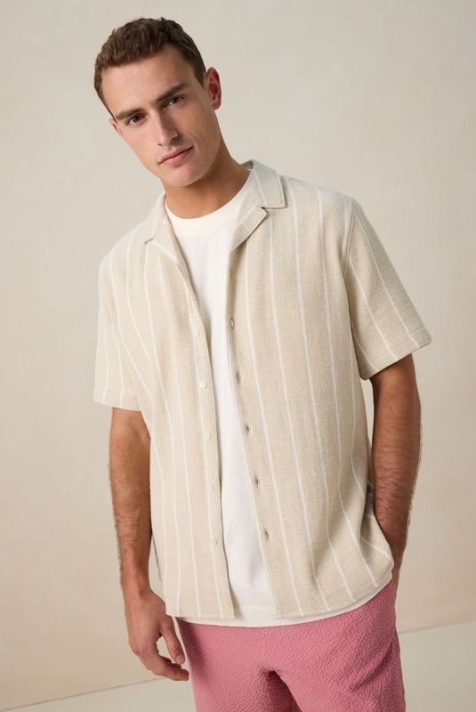 Sissy-Boy - Gestreept Overhemd - Beige - Katoen