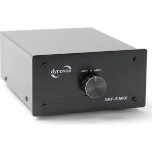 Dynavox AMP-S schakelt tussen 2 versterkers op 1 set speakers zwart