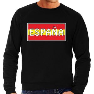 Spanje / Espana landen sweater zwart heren - Spanje landen sweater / kleding - EK / WK / Olympische spelen outfit XXL