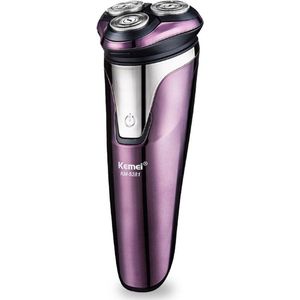 Kemei Professionele Scheerapparaat | Watervrij & LCD-Display | 3D Roterende Scheerkop | KM-5281