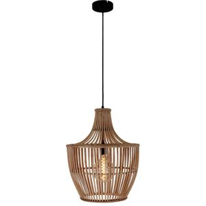 Chericoni Nature Trapeze Hanglamp - 1 lichts - Ø 37 cm - E27 - Natuur hout