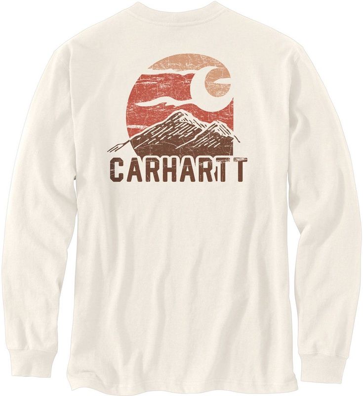 Carhartt - Mountain Graphic - T-Shirt - Wit - Longsleeve
