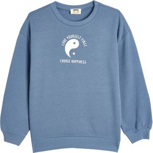 Rechte kraag Met drukwerk Sweatshirt