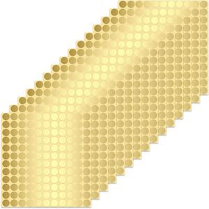 Pack of 15 Self-Adhesive Dot Stickers 1.2 cm Gold Round - Waterproof for Marking Calendars and School Books