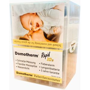 Domotherm - Rapid thermometer - Digitaal - Per doos van 20 - Meetduur: 10 sec - Flexibele punt - LCD display - auto-off functie - Meetbereik: 34-43 °C - Blauw - Wit