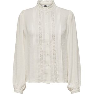 Jacqueline de Yong Blouse Jdyellis L/s Lace Shirt Wvn 15251994 Cloud Dancer Dames Maat - W34