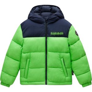 Napapijri KA Hornelen Jacket - Winterjas - Jongens - Waterdicht - Groen/Navy - Maat 164 - Junior - Wintersport - Jas voor jongens met Thermo functie