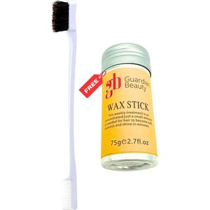 Guardian Beauty Edge Control Borstel en Kam - Wit - met Gratis Waxstick - Haarstylingtools voor Randjes en Gladstrijken