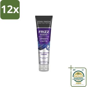 John Frieda – Crème – Frizz Ease Dream Curls Curl Defining – Kruldefiniërend – 150 ml - Voordeelverpakking - 12 stuks - Pluisvrije krullen - Zachte krullen