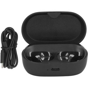 Earbud laad case vervanging USB C 600mAh met indicatorlicht - zwart - ideaal voor thuis, kantoor, en op reis