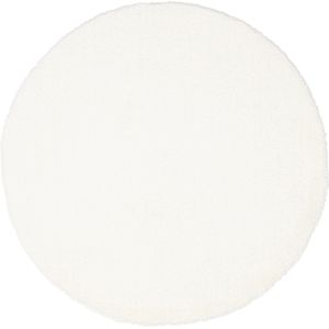 Rond vloerkleed - Tapijten Woonkamer - Hoogpolig - Off-White - 240 cm