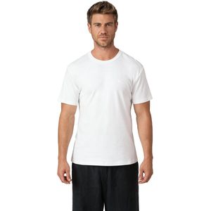 Muchachomalo - Heren T-Shirt - Wit - Hoge Ronde Hals